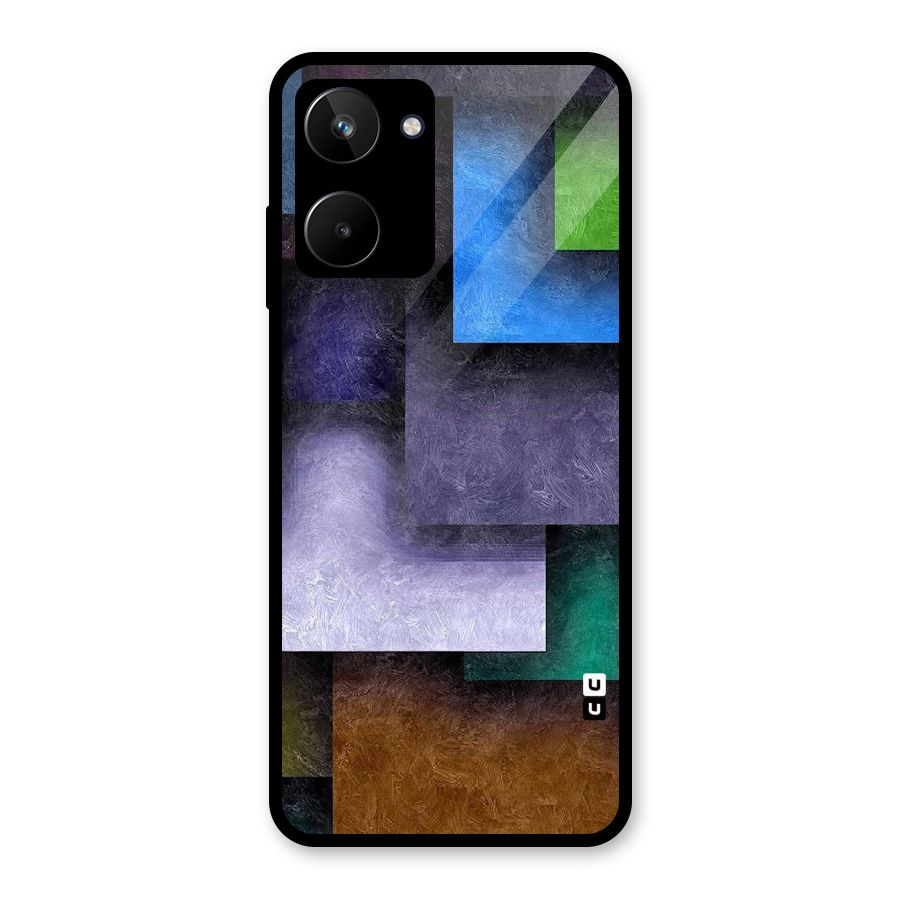 Concrete Squares Glass Back Case for Realme 10
