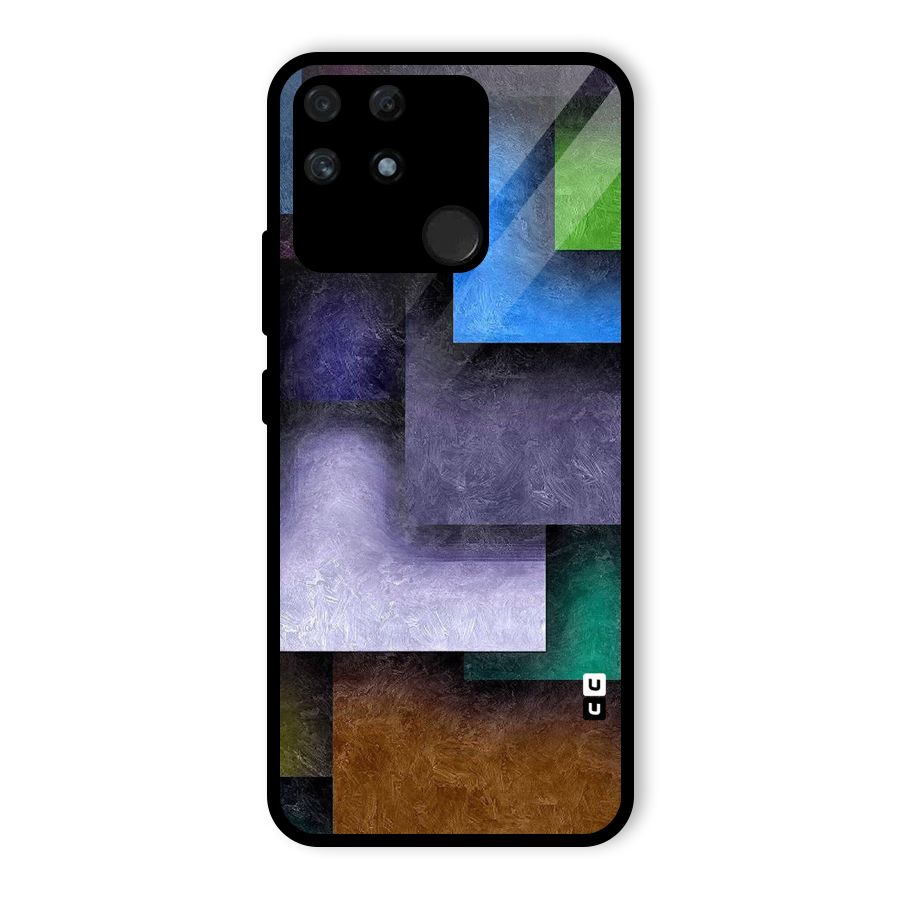 Concrete Squares Glass Back Case for Realme Narzo 50A