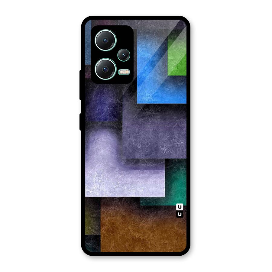 Concrete Squares Glass Back Case for Redmi Note 12 5G
