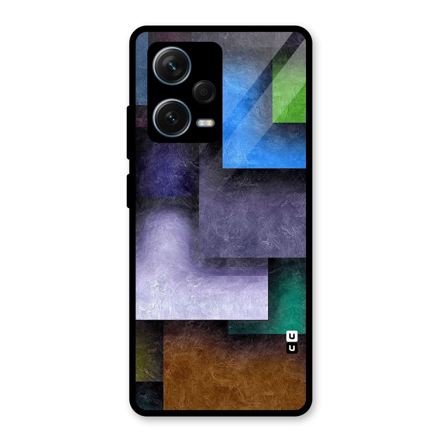 Concrete Squares Glass Back Case for Redmi Note 12 Pro Plus 5G