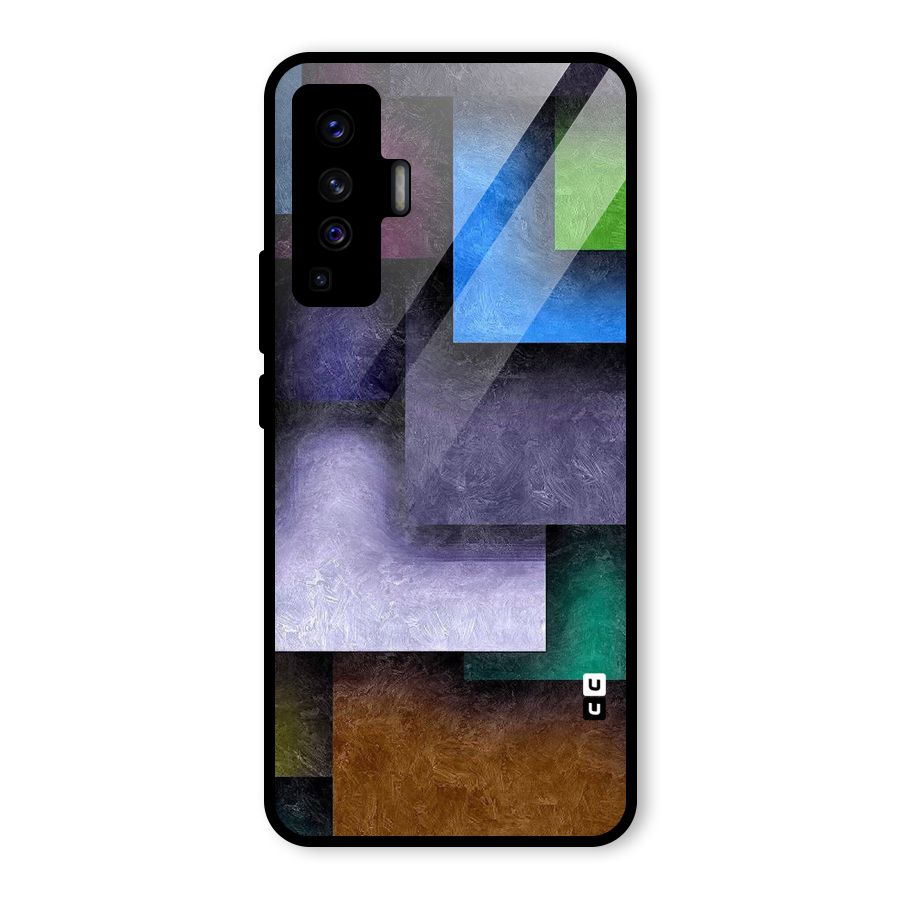 Concrete Squares Glass Back Case for Vivo X50