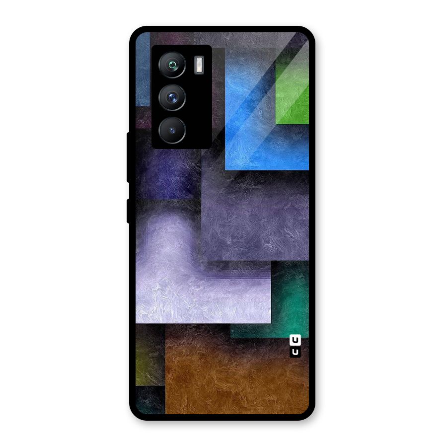 Concrete Squares Glass Back Case for Vivo iQOO 9 SE