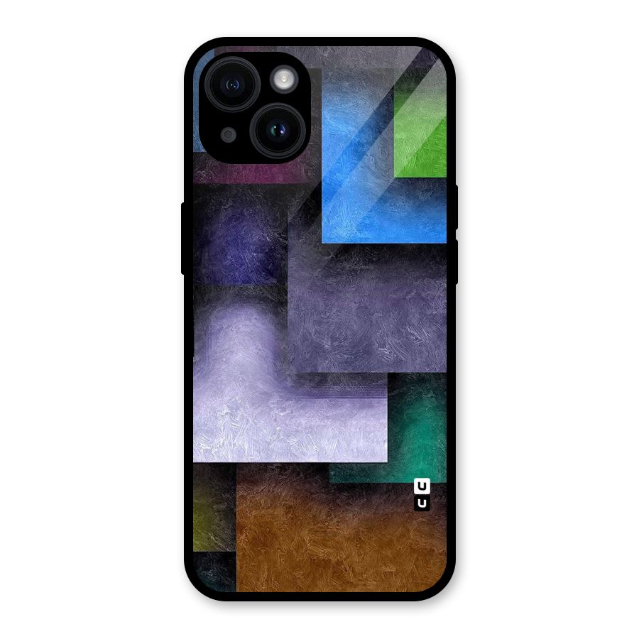Concrete Squares Glass Back Case for iPhone 14
