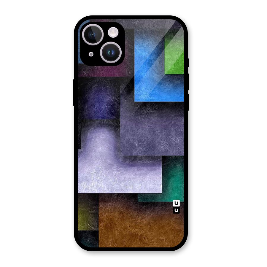 Concrete Squares Glass Back Case for iPhone 14 Plus