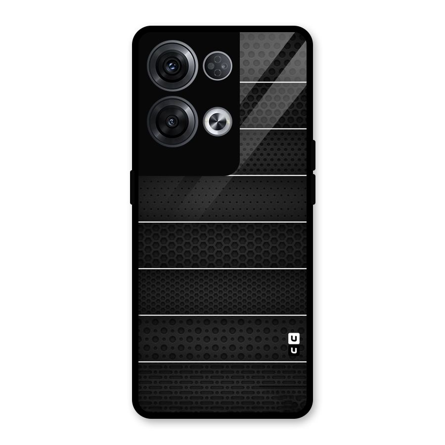 Concrete Stripes Glass Back Case for Oppo Reno8 Pro 5G