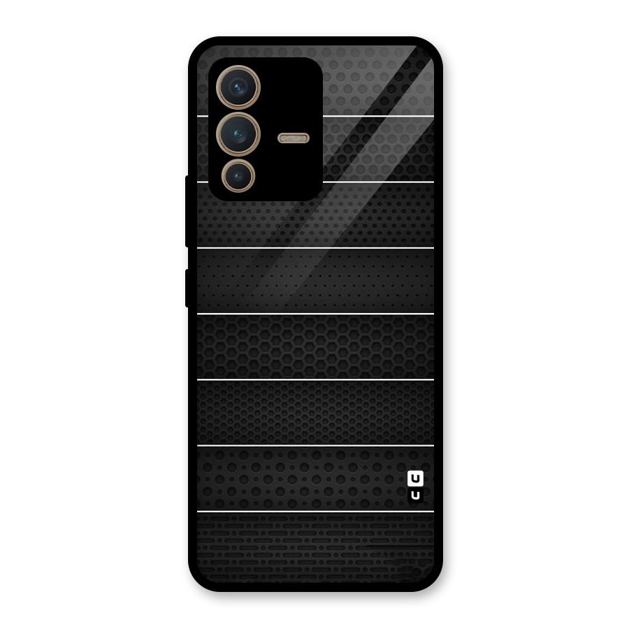 Concrete Stripes Glass Back Case for Vivo V23 5G