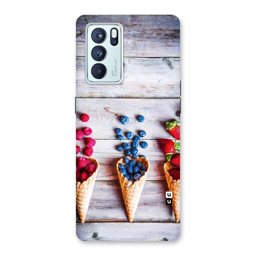 Cone Fruits Design Back Case for Oppo Reno6 Pro 5G