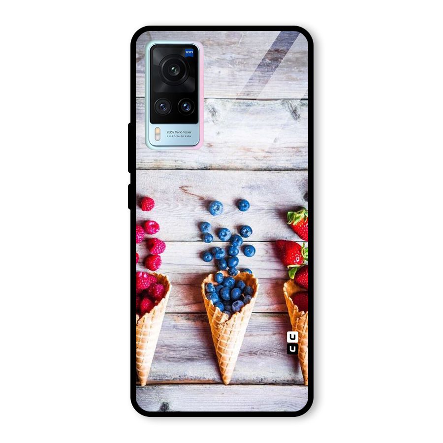 Cone Fruits Design Glass Back Case for Vivo X60