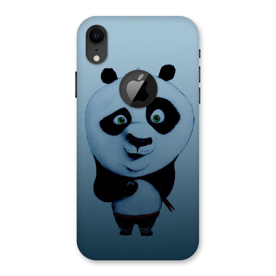 Confused Cute Panda Back Case for iPhone XR Logo Cut