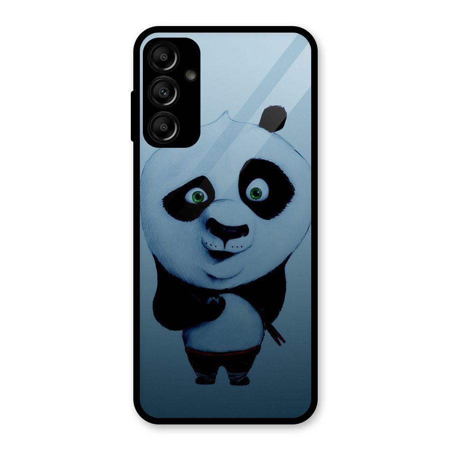 Confused Cute Panda Glass Back Case for Galaxy A14 5G