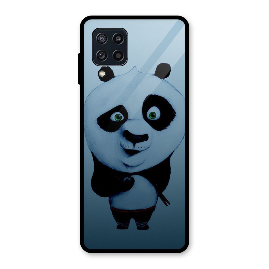 Confused Cute Panda Glass Back Case for Galaxy M32