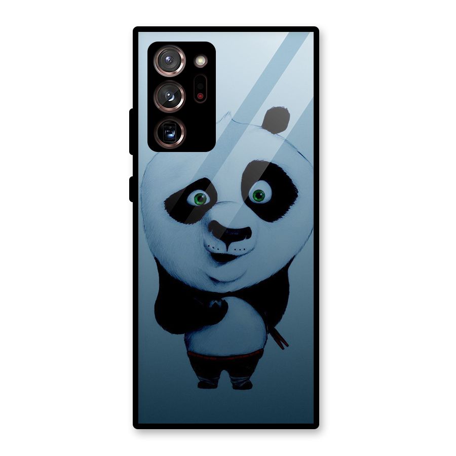 Confused Cute Panda Glass Back Case for Galaxy Note 20 Ultra 5G