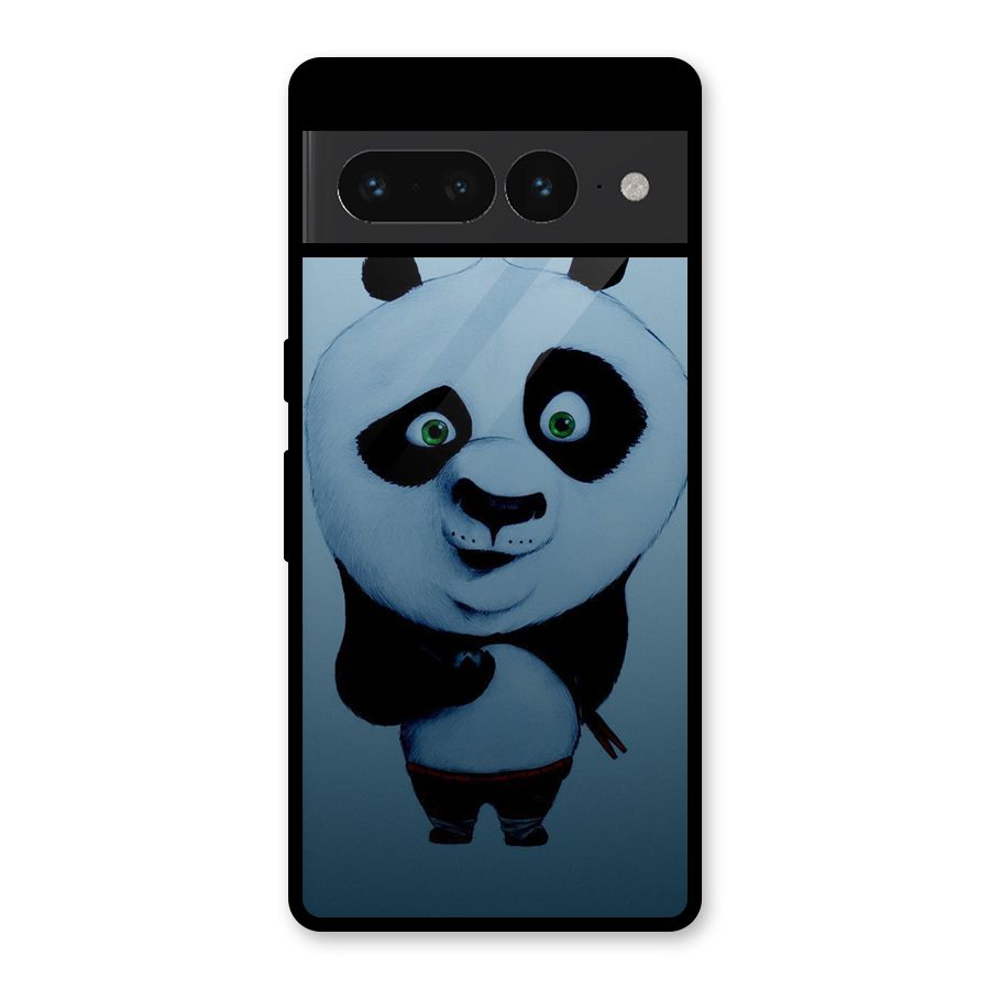 Confused Cute Panda Glass Back Case for Google Pixel 7 Pro