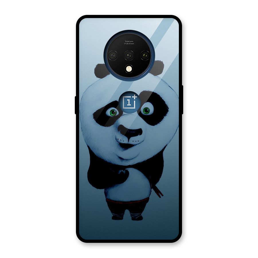 Confused Cute Panda Glass Back Case for OnePlus 7T