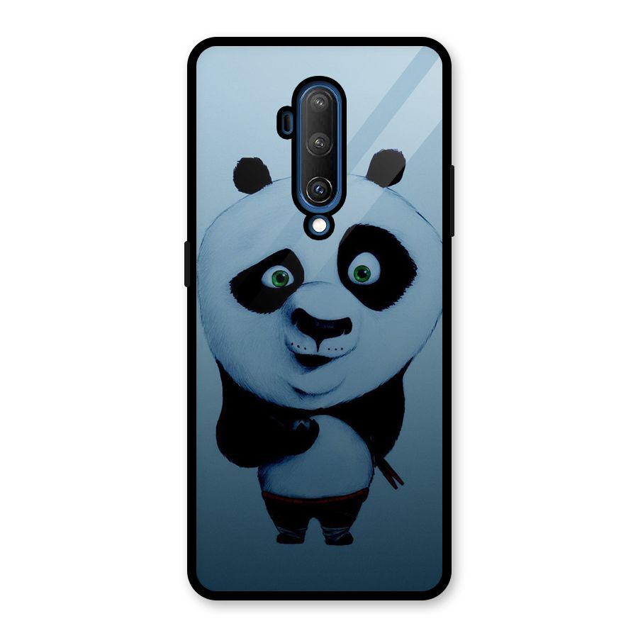 Confused Cute Panda Glass Back Case for OnePlus 7T Pro