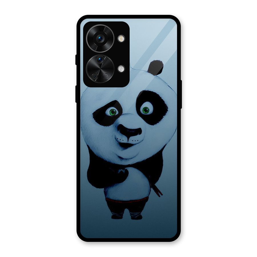 Confused Cute Panda Glass Back Case for OnePlus Nord 2T