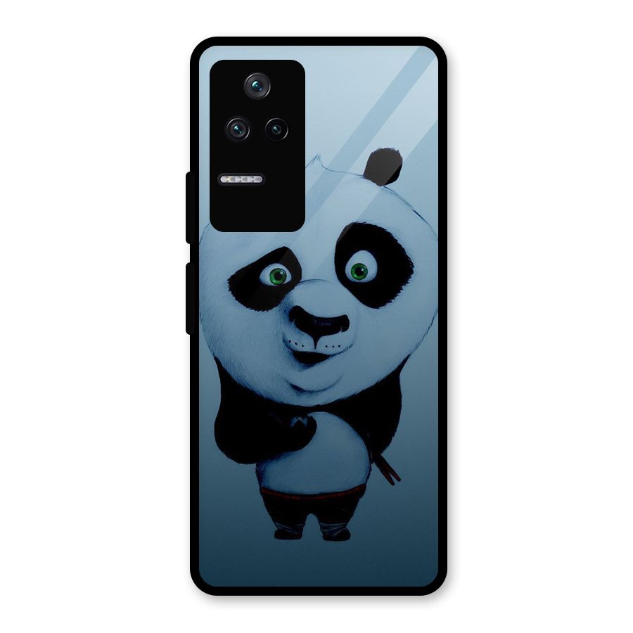 Confused Cute Panda Glass Back Case for Poco F4 5G
