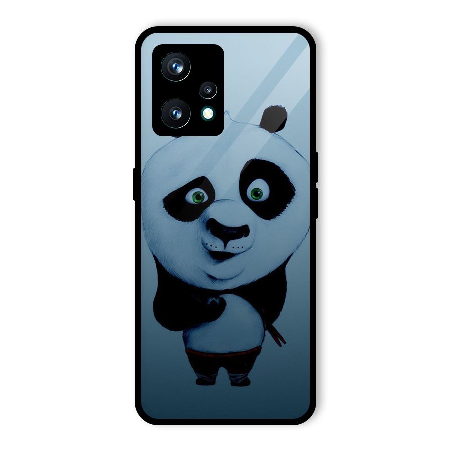 Confused Cute Panda Glass Back Case for Realme 9 Pro Plus 5G