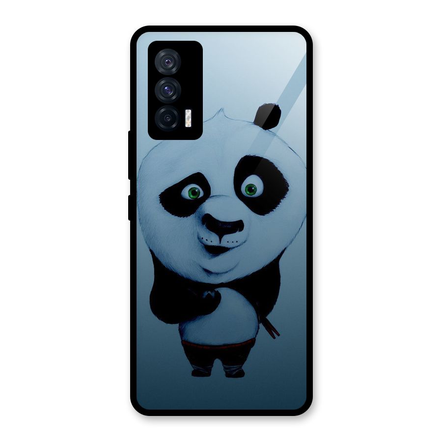 Confused Cute Panda Glass Back Case for Vivo iQOO 7 5G