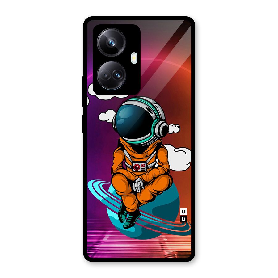 Cool Astraunaut Relaxing Glass Back Case for Realme 10 Pro Plus