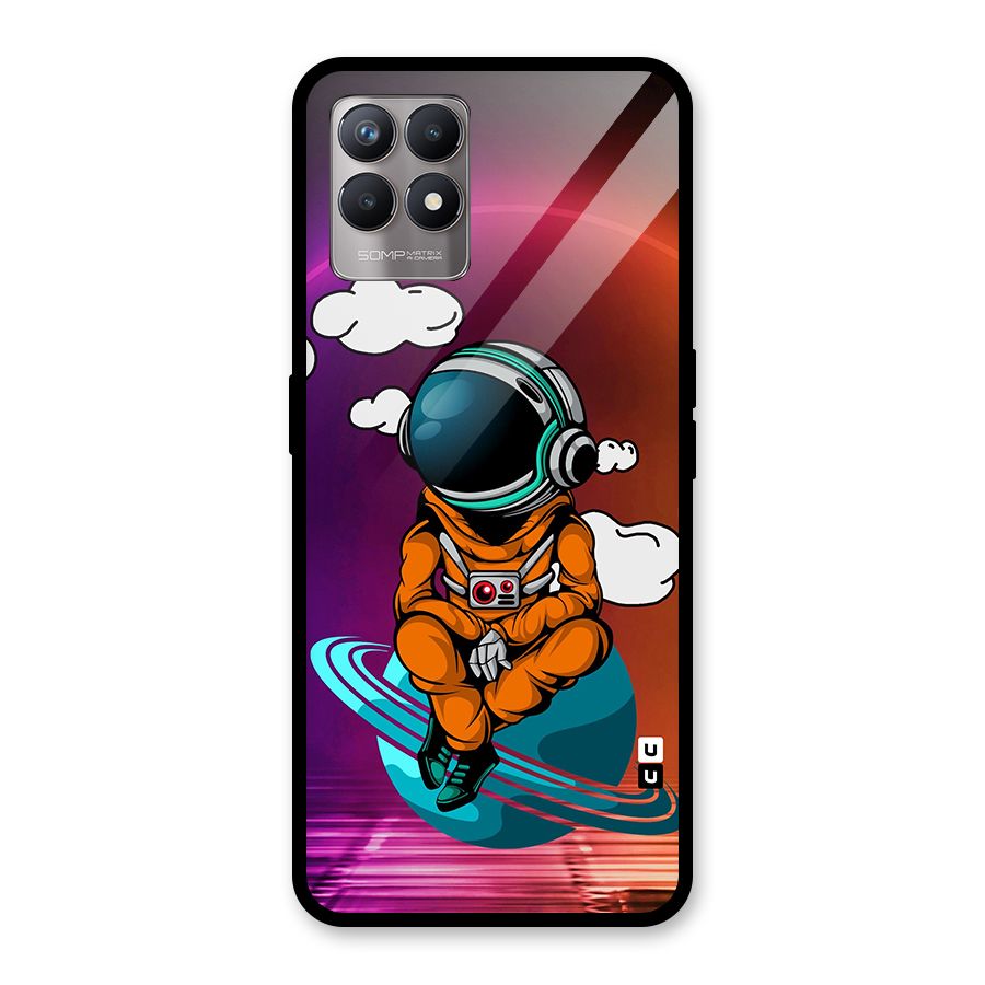 Cool Astraunaut Relaxing Glass Back Case for Realme Narzo 50