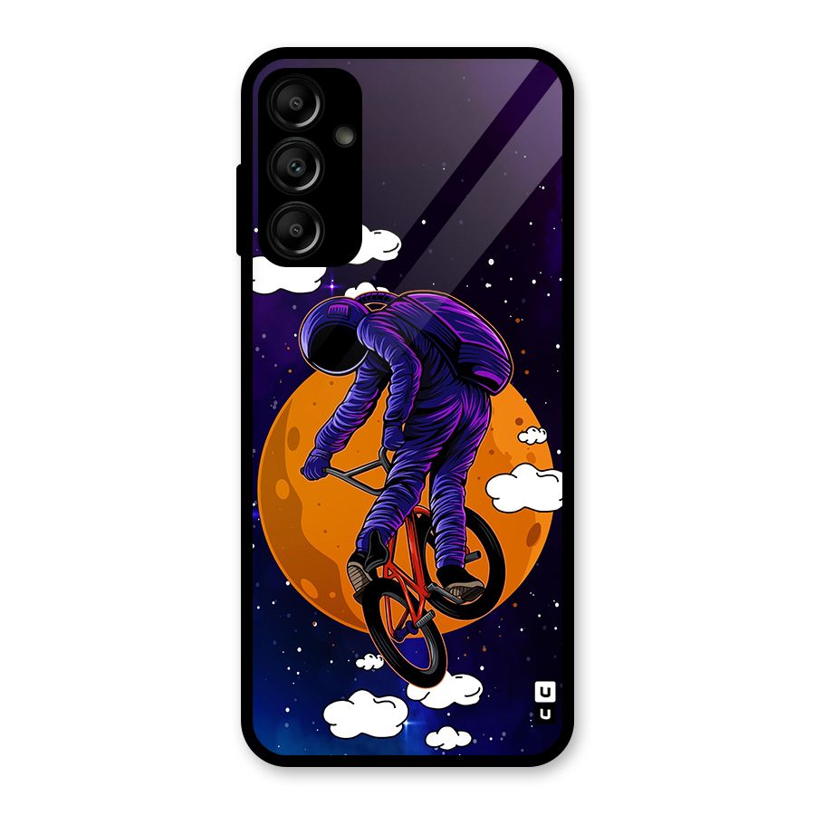 Cool Astro Cyclist Glass Back Case for Galaxy A14 5G