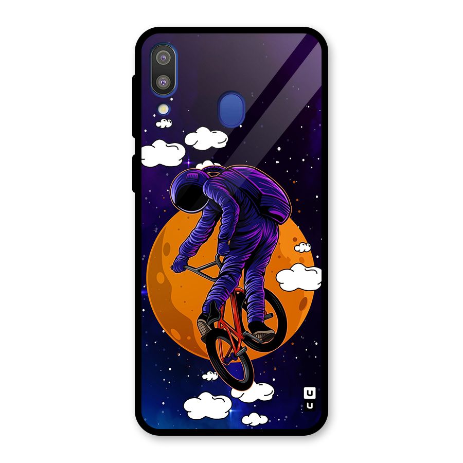 Cool Astro Cyclist Glass Back Case for Galaxy M20