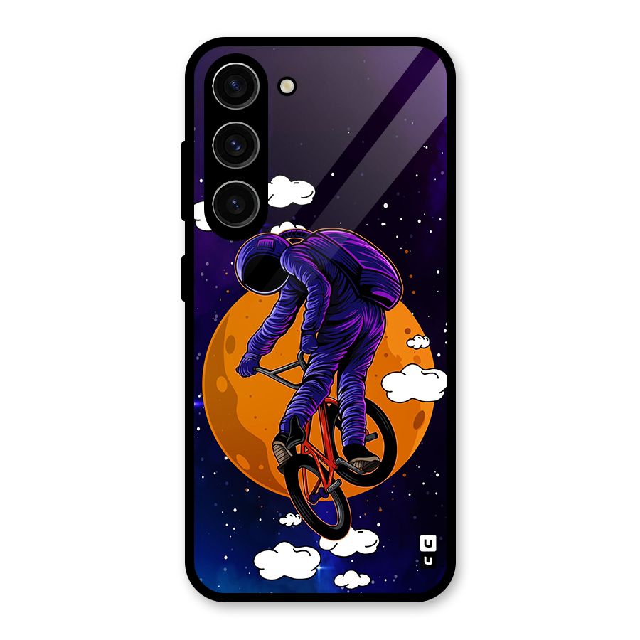 Cool Astro Cyclist Glass Back Case for Galaxy S23