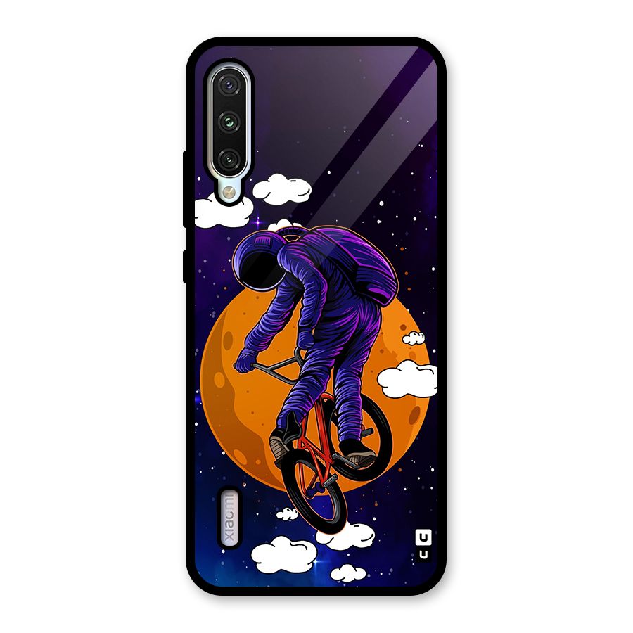 Cool Astro Cyclist Glass Back Case for Mi A3