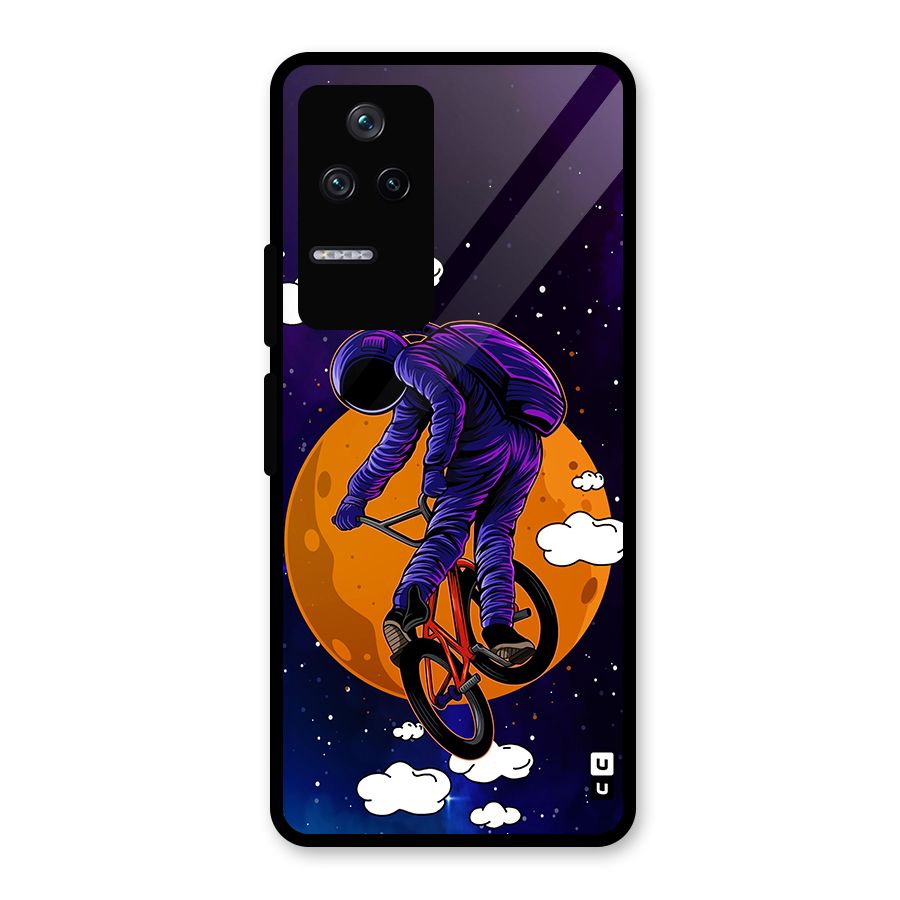 Cool Astro Cyclist Glass Back Case for Poco F4 5G