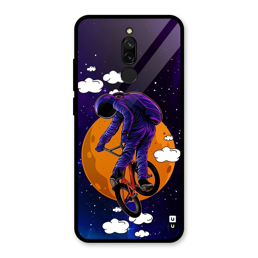 Cool Astro Cyclist Glass Back Case for Redmi 8