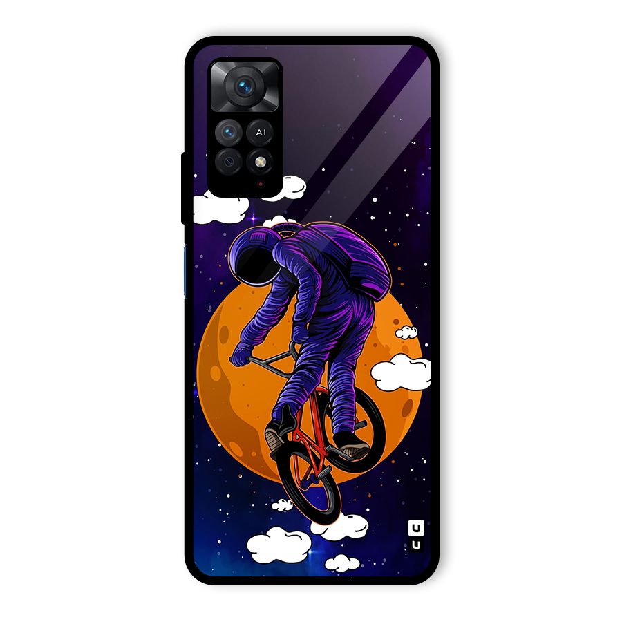 Cool Astro Cyclist Glass Back Case for Redmi Note 11 Pro Plus 5G