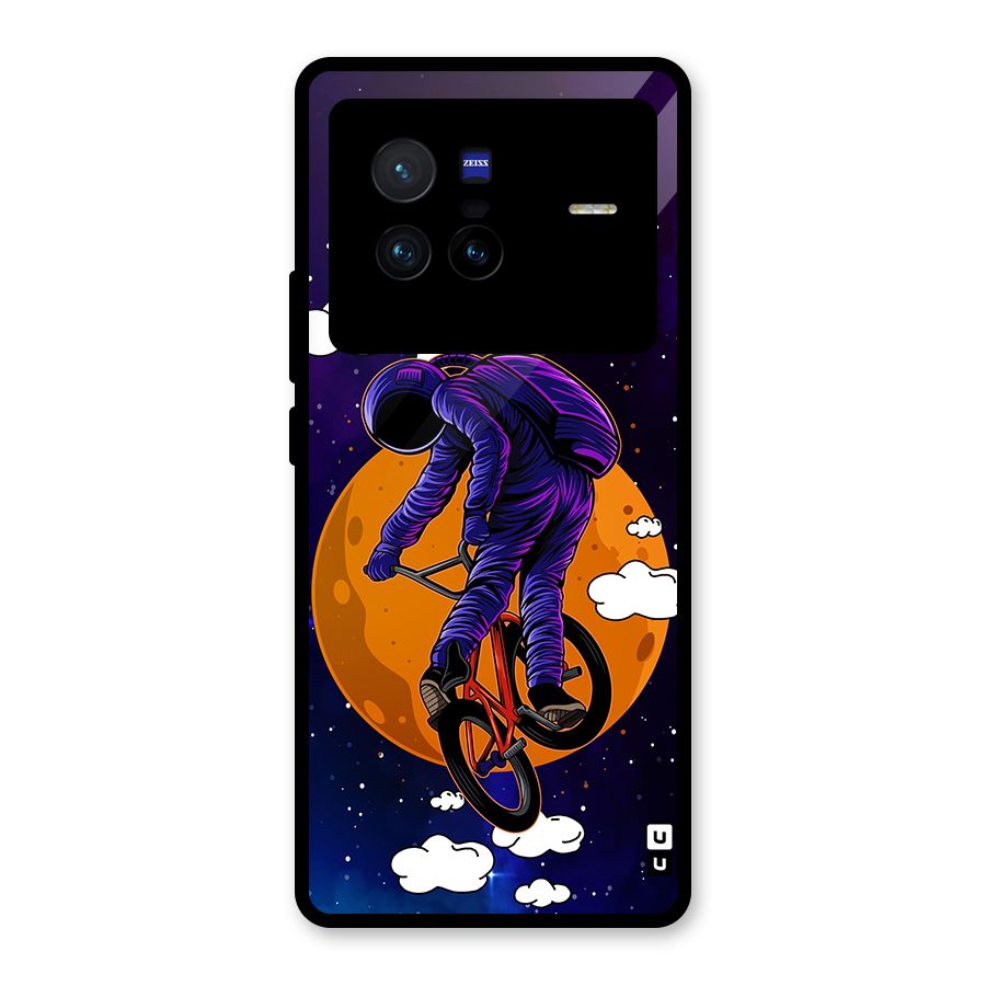 Cool Astro Cyclist Glass Back Case for Vivo X80
