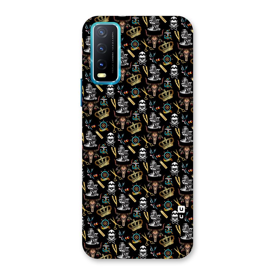 Cool Barber Pattern Back Case for Vivo Y20A