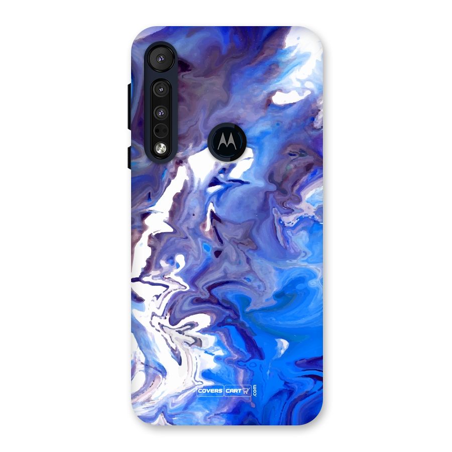 Cool Blue Marble Texture Back Case for Motorola One Macro