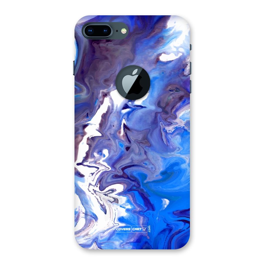 Cool Blue Marble Texture Back Case for iPhone 7 Plus Logo Cut