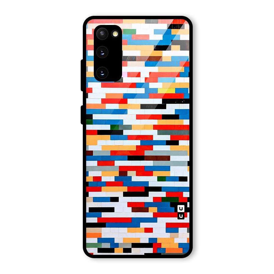Cool Colors Collage Pattern Art Glass Back Case for Galaxy S20 FE 5G