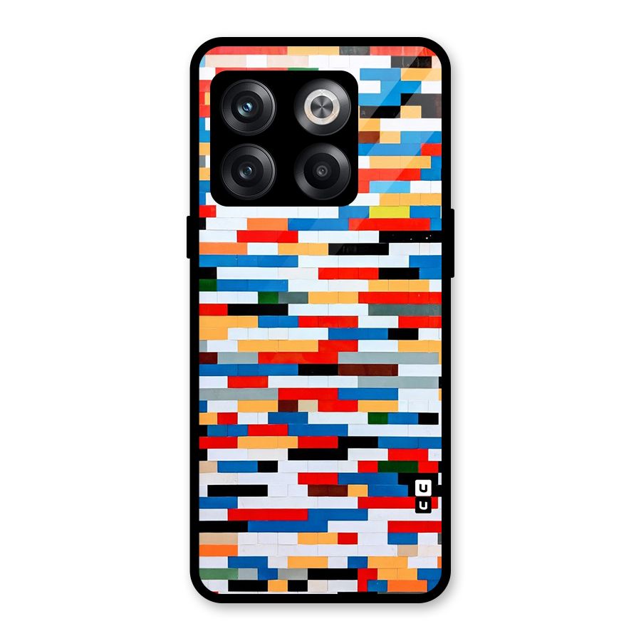 Cool Colors Collage Pattern Art Glass Back Case for OnePlus 10T