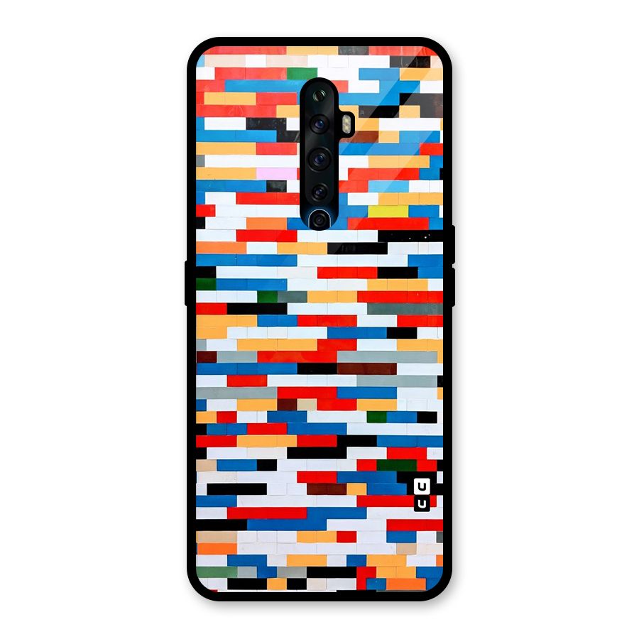 Cool Colors Collage Pattern Art Glass Back Case for Oppo Reno2 Z