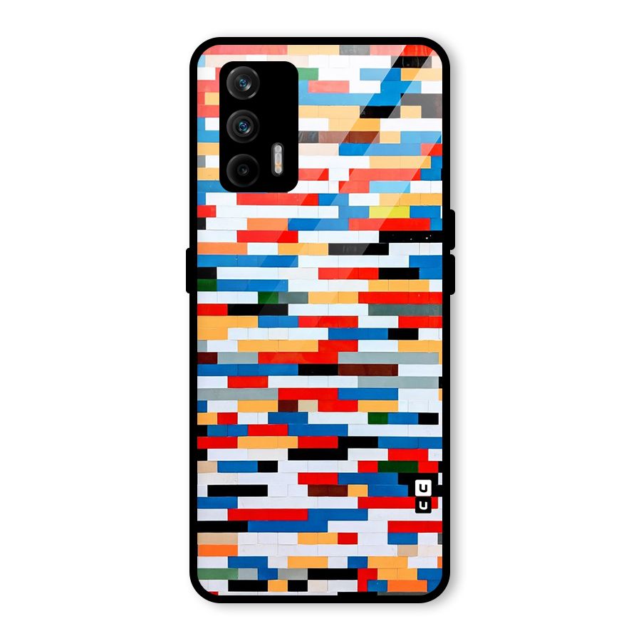 Cool Colors Collage Pattern Art Glass Back Case for Realme GT 5G
