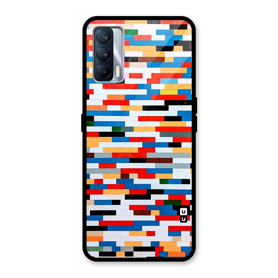 Cool Colors Collage Pattern Art Glass Back Case for Realme X7