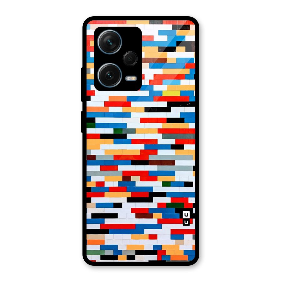 Cool Colors Collage Pattern Art Glass Back Case for Redmi Note 12 Pro Plus 5G