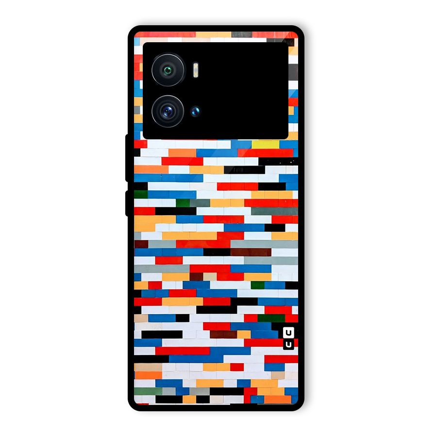 Cool Colors Collage Pattern Art Glass Back Case for Vivo iQOO 9 Pro