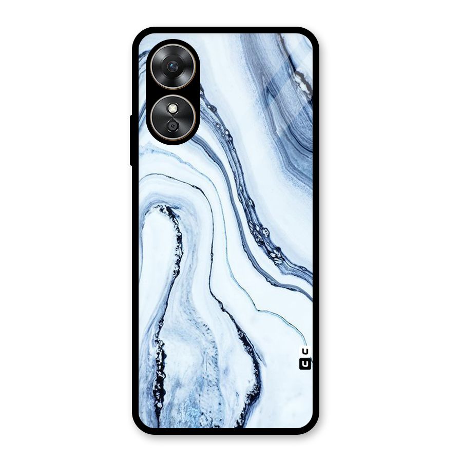Cool Marble Style (Printed) Glass Back Case for Oppo A17