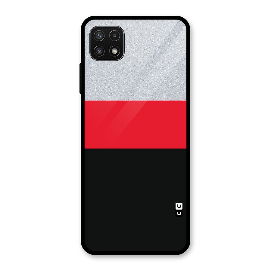 Cool Melange Stripe Glass Back Case for Galaxy A22 5G