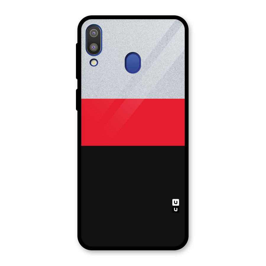 Cool Melange Stripe Glass Back Case for Galaxy M20