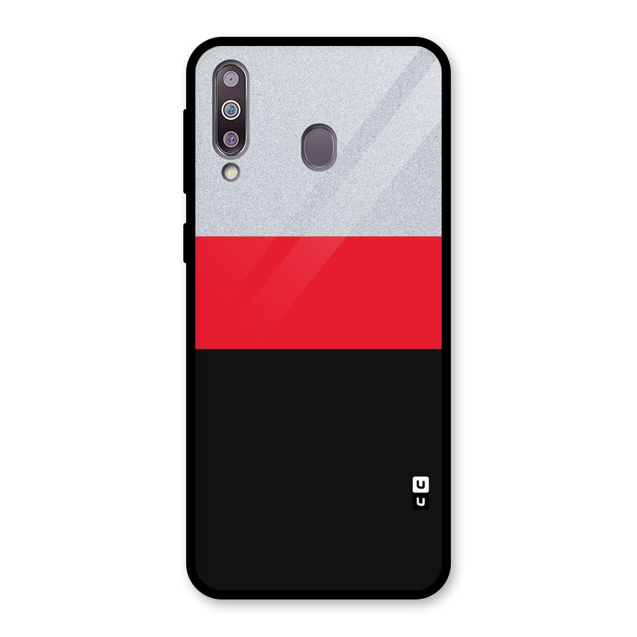 Cool Melange Stripe Glass Back Case for Galaxy M30
