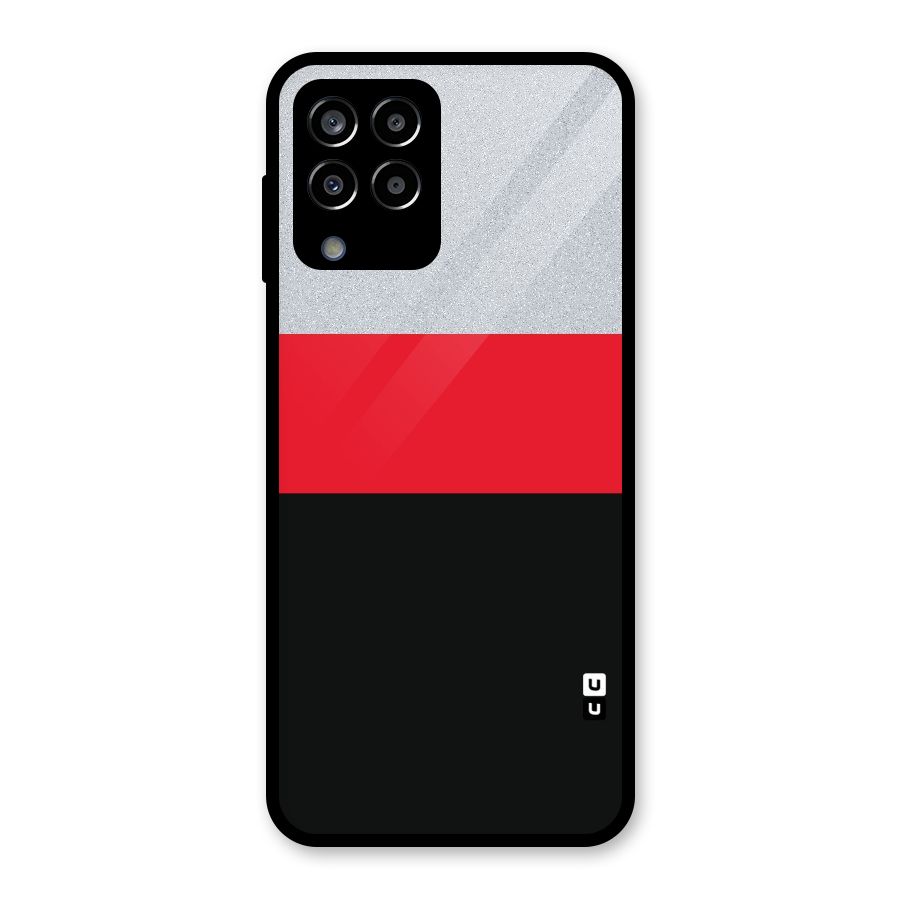Cool Melange Stripe Glass Back Case for Galaxy M33