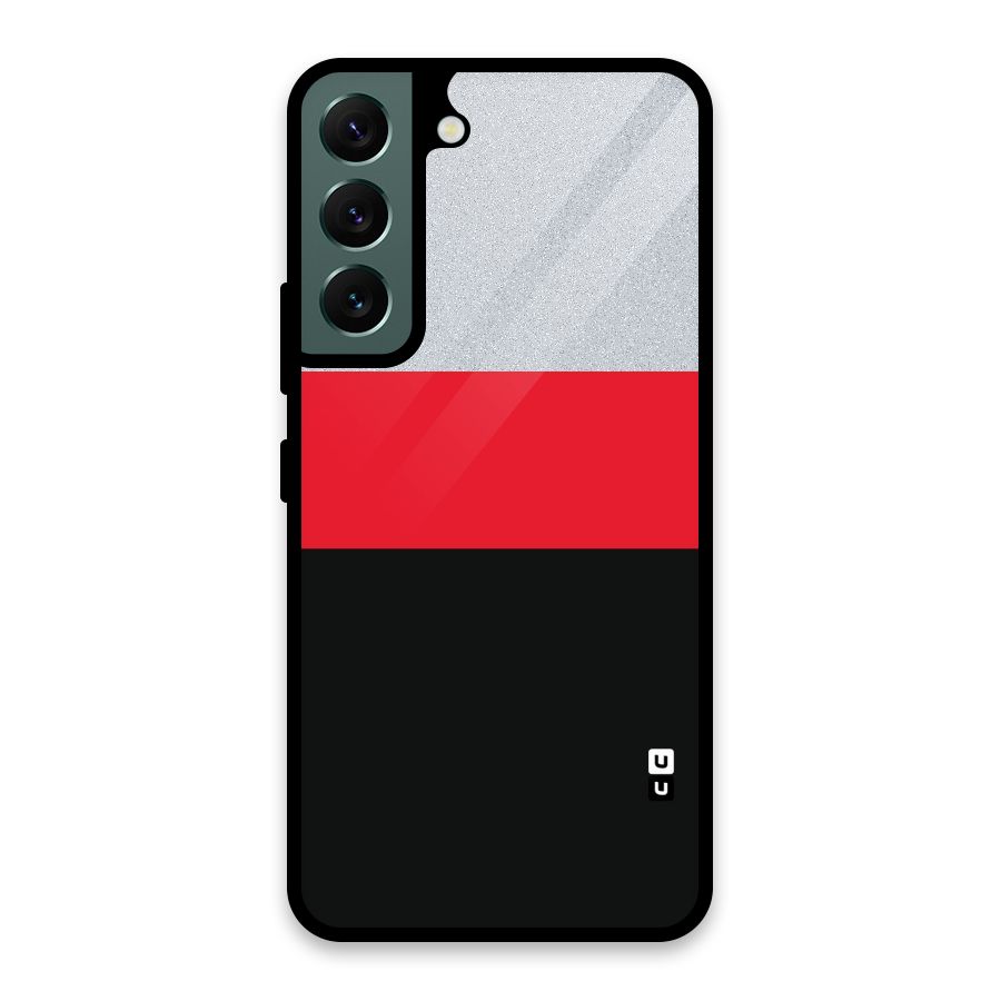 Cool Melange Stripe Glass Back Case for Galaxy S22 5G