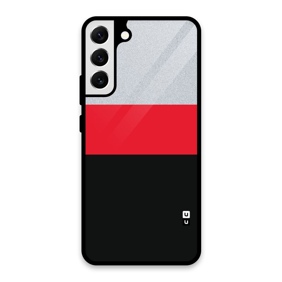 Cool Melange Stripe Glass Back Case for Galaxy S22 Plus 5G